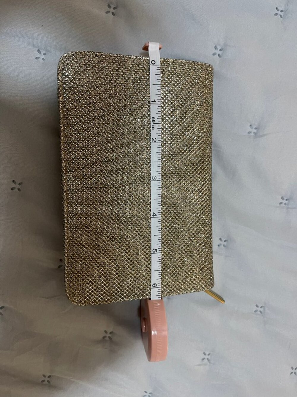 NWOT bareMinerals Gold Glitter Travel Makeup Organizer Bag - Picture 4 of 9